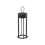 Lampe extérieur sans fil rechargeable In Vitro Unplugged LED métal verre noir / By Starck - Flos
