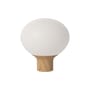 Lampada da tavolo Acorn vetro bianco legno naturale / Ø 32 cm - Vetro & Rovere - Bolia
