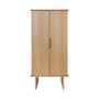 Schrank Stilt holz natur / Kleiderschrank - B 90 x H 186 cm / Mit Kleiderstange - Ferm Living