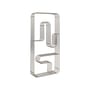 Wandregal Curva metall silber / Utensilien - 33 x 70,5 x T 9 cm - AYTM