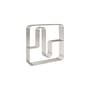 Etagère murale Curva métal argent / Vitrine - 45,5 x 45,5 x P 9 cm - AYTM
