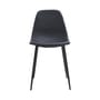 Chaise rembourrée Forms cuir noir / Similicuir & acier - House Doctor
