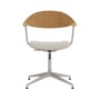 Drehsessel Mynt textil holz natur / Gepolsterte Sitzfläche - Vitra