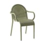 Fauteuil empilable Groove métal vert - Tom Dixon