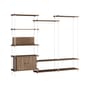 Kleiderschrank Shelving System – s.200.3.C holz braun / B 239 x H 200 x Prof. 35 cm - MOEBE