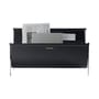 Porte-revues  métal cuir noir / L 58 cm - Opinion Ciatti