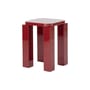 Tabouret Atlas bois rouge / Carré - NEW WORKS