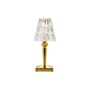Battery LED Wireless rechargeable outdoor lamp plastic material gold / Ø 12 x H 30 cm - Recycled - Kartell