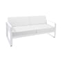 Canapé de jardin 2 places Bellevie métal tissu blanc L 160 cm - Tissu blanc grisé - Fermob