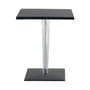 quadratischer Tisch TopTop - Dr. YES plastikmaterial schwarz mit eckiger Tischplatte 70 x 70 cm - Kartell