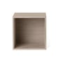 Scaffale Stacked legno naturale / Medium quadrata 43x43 cm / Con fondo - Muuto