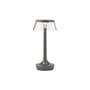 Lampada senza fili ricaricabile Bon Jour Unplugged materiale plastico grigio / LED - Dimmer sensibile - Flos