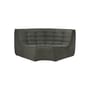 Divano d'angolo N701 tessuto verde / Modulo ad angolo arrotondato a 90° - L 120 cm / Cotone riciclato - Ethnicraft