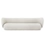 Divano destro Rico tessuto bianco / 4 posti - L 260 - Tessuto poliestere - Ferm Living