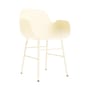 Fauteuil Form plastique beige / Pieds métal - Normann Copenhagen