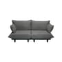 Canapé de jardin 2 places Paletti Lounge tissu gris / L 190 cm - Fatboy