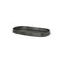 Plateau Yama métal noir / Ovale - 19 x 9,5 cm -  Aluminium recyclé - Ferm Living