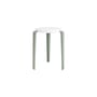 Stappelbarer Hocker Lou metall grau / Recycelter Kunststoff Venezia - H 45 cm - TIPTOE
