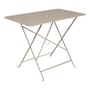 Table pliante Bistro métal beige / 97 x 57 cm - 4 personnes - Trou parasol - Fermob
