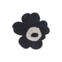 Tapis de bain Unikko noir / 73 x 74 cm - Marimekko