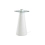 Tavolo bar alto luminoso Peak vetro materiale plastico bianco / Ø 80 x H 120 cm - Slide