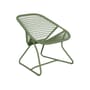 Sixties Low armchair synthetic fiber green / Woven plastic soft seat - Fermob