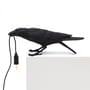 Tischleuchte Bird Playing / Corbeau joueur plastikmaterial schwarz / spielender Rabe - Seletti