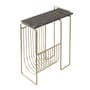 Sino End table stone brown gold / Magazine rack - Marble / 45 x 21 x H 51 cm - AYTM