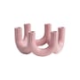 Kerzenleuchter Churros keramik rosa / Ø 23.5 x H 11 cm - Keramik - & klevering