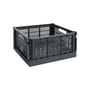 Panier Colour Crate plastique gris Large Square / 42 x 42 cm - Recyclé - Hay