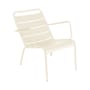 Poltrona bassa Luxembourg metallo beige / Schienale reclinabile - Fermob