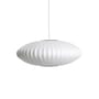 Sospensione Bubble Saucer tessuto bianco / Small - Motivi verticali - Hay