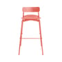 Fromme Stackable bar stool metal pink orange / H 75 cm - Aluminium - Petite Friture