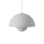 Suspension Flowerpot Big VP2 métal gris clair / Ø 50 cm - Verner Panton, 1968 - &tradition