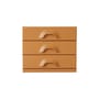 Table de chevet Chest of drawers bois orange / Rangement 3 tiroirs - L 60 x P 35 x H 51 cm - HK LIVING