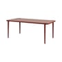Tavolo rettangolare Midi metallo rosso / 190 x 90 cm - 8 posti letto - TIPTOE