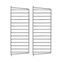 Wandhalterung  metall schwarz / 2er-Set - H 75 x T 30 cm - String Furniture