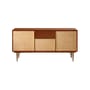 Capri Dresser wood brown / W 160 x H 80 cm - Natural fibre & lacquer - RED Edition