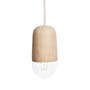 Luce Medium Pendant natural wood / Ø 10 x H 18 cm - Hartô