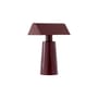 Schnurlosleuchte Caret MF1 metall rot violett / Stahl - H 22 cm - &tradition