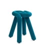 Tabouret rembourré Bold tissu bleu - Moustache