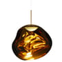 Sospensione Melt LED materiale plastico giallo oro metallo / Ø 50 cm - Policarbonato metallizzato ( cambia colore) - Tom Dixon