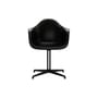 RE DAL - Eames Plastic Armchair Armchair plastic material black / (1950) - Base La Fonda / Recycled - Vitra