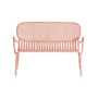 Week-End Bench metal pink / Aluminium - W 114 cm - Petite Friture