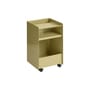 Desserte à roulettes Folded Low métal vert / Ouvert - H 61,5 cm - Muuto