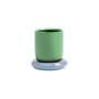 Pot de fleurs Churros céramique vert / Ø 14.5 x H 15 cm - & klevering