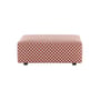 Pouf d'extérieur Plastics OUTDOOR x Liberty tissu rouge / 88 x 88 x H 30 cm - Kartell