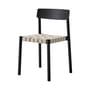 Betty TK1 Stacking chair textile wood black / Linen Straps - &tradition