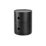 Componibili Storage plastic material black / 2 drawers - H 40 cm - Anna Castelli Ferrieri, 1968 /100% recycled material - Kartell