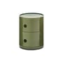 Ablage Componibili plastikmaterial grün / 2 Fächer - H 40 cm - Kartell